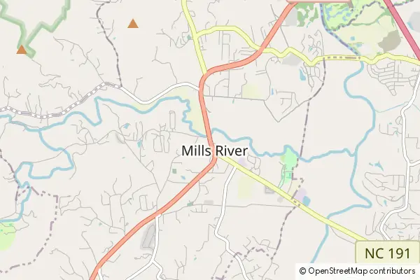 Karte Mills River