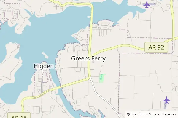 Karte Greers Ferry