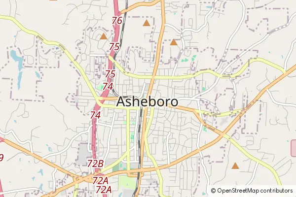 Karte Asheboro