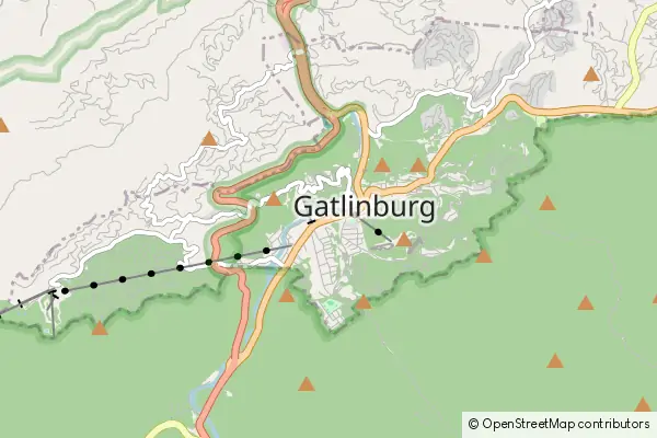 Karte Gatlinburg