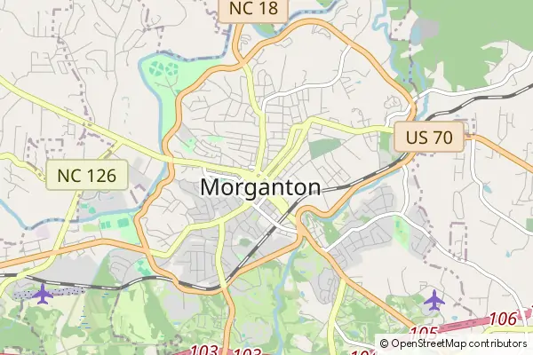 Karte Morganton