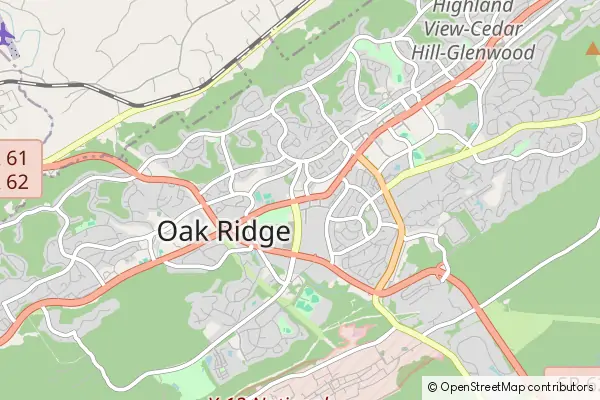 Karte Oak Ridge