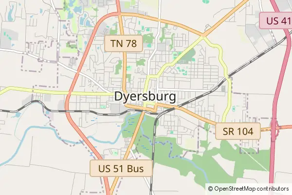 Karte Dyersburg