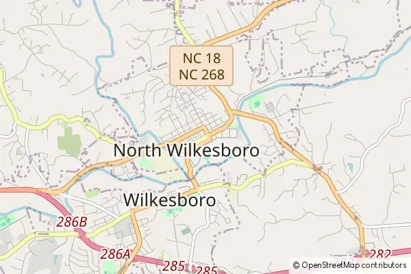 Karte North Wilkesboro