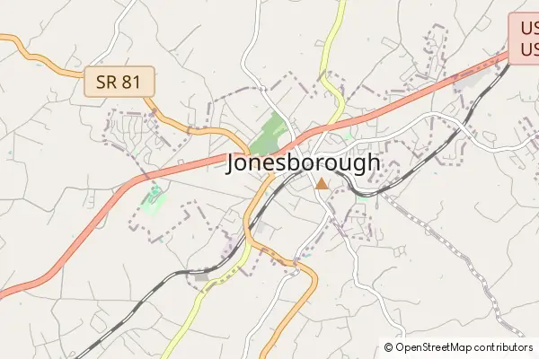 Karte Jonesborough