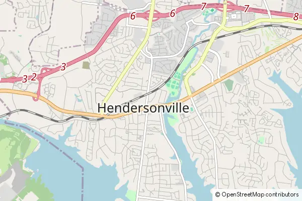 Karte Hendersonville