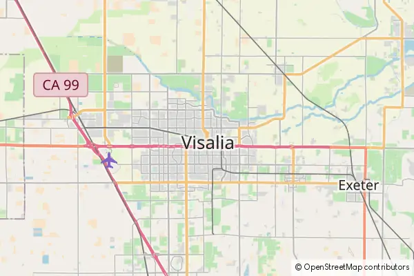 Karte Visalia