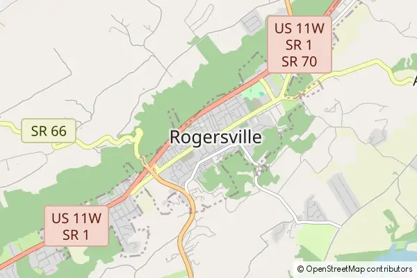 Karte Rogersville