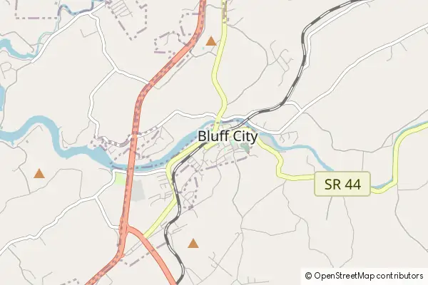 Karte Bluff City