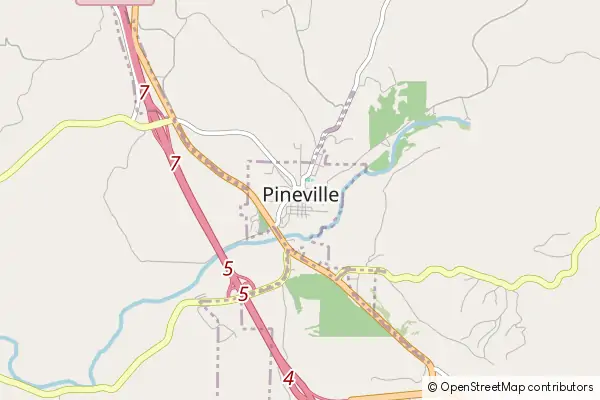 Karte Pineville