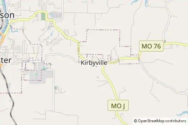 Karte Kirbyville