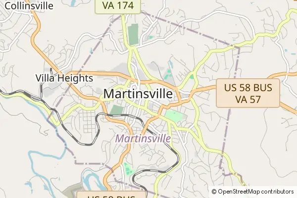 Karte Martinsville