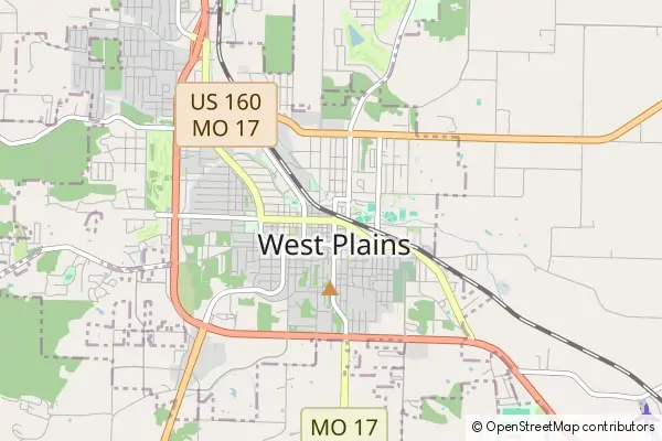 Karte West Plains