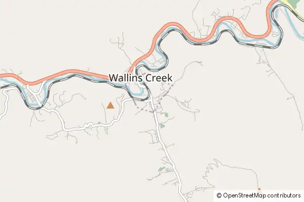 Karte Wallins Creek