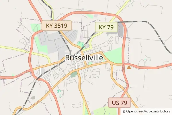 Karte Russellville