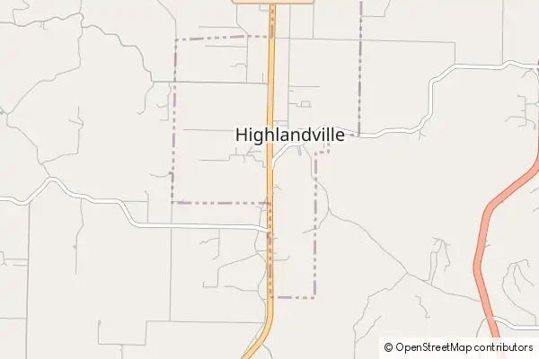 Karte Highlandville