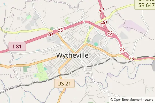 Karte Wytheville