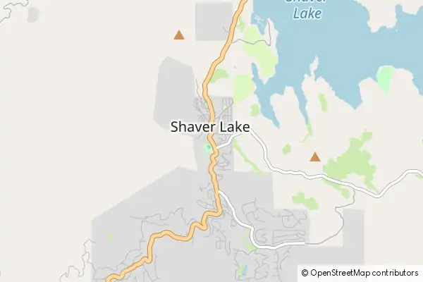 Karte Shaver Lake