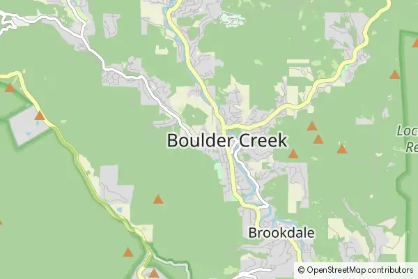 Karte Boulder Creek