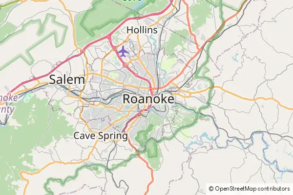 Karte Roanoke