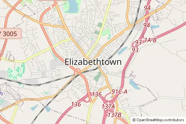 Karte Elizabethtown