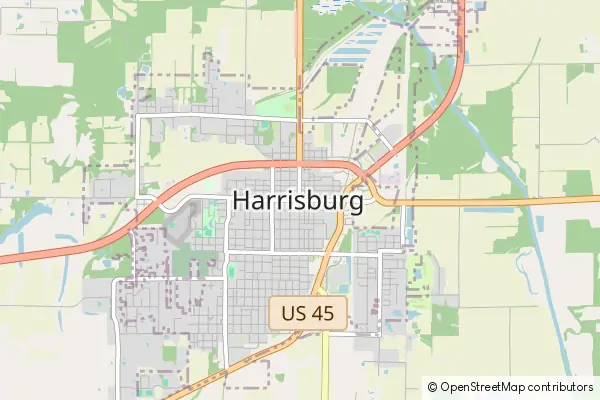 Karte Harrisburg (Illinois)