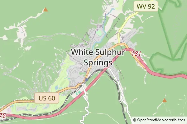 Karte White Sulphur Springs