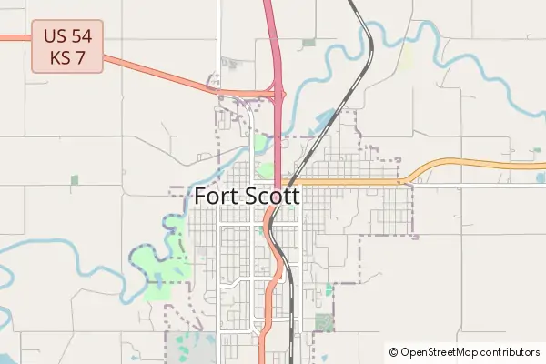 Karte Fort Scott