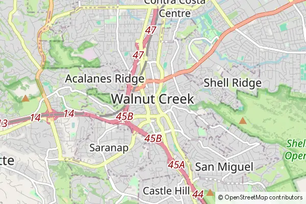 Karte Walnut Creek