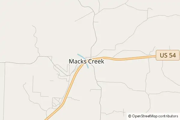 Karte Macks Creek