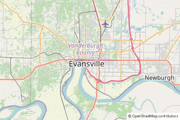 Karte Evansville