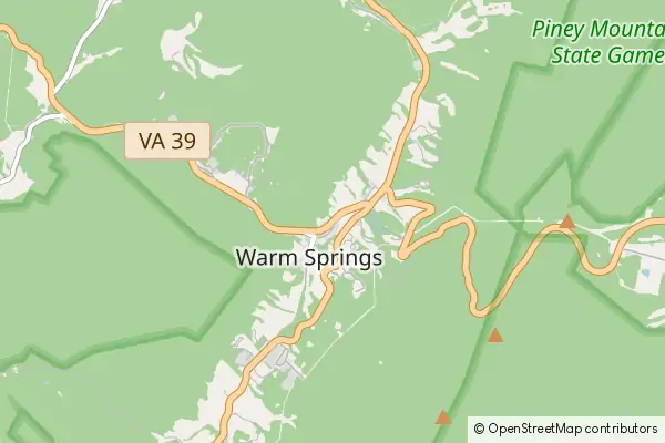 Karte Warm Springs