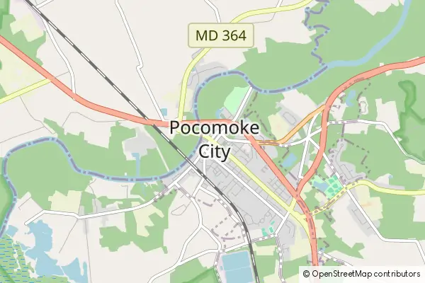 Karte Pocomoke City