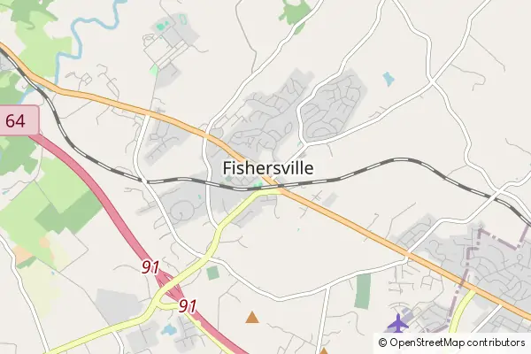 Karte Fishersville