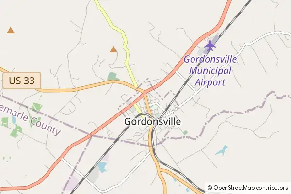 Karte Gordonsville