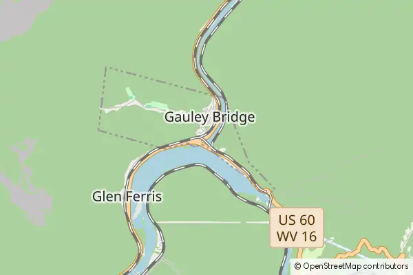 Karte Gauley Bridge