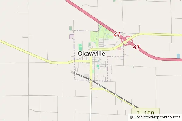 Karte Okawville