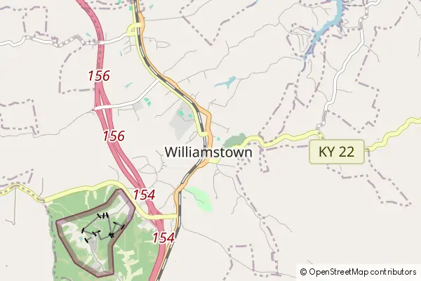 Karte Williamstown (Kentucky)