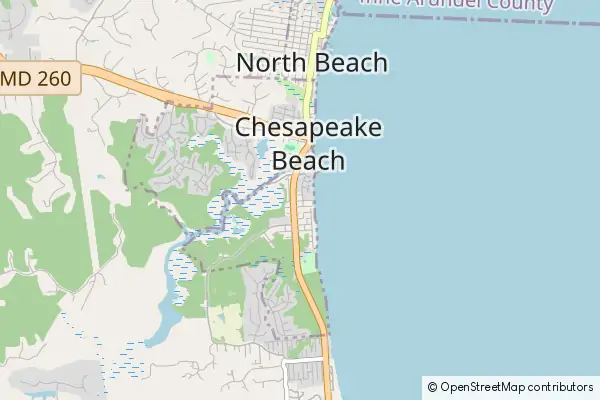 Karte Chesapeake Beach