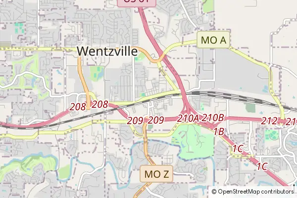 Karte Wentzville