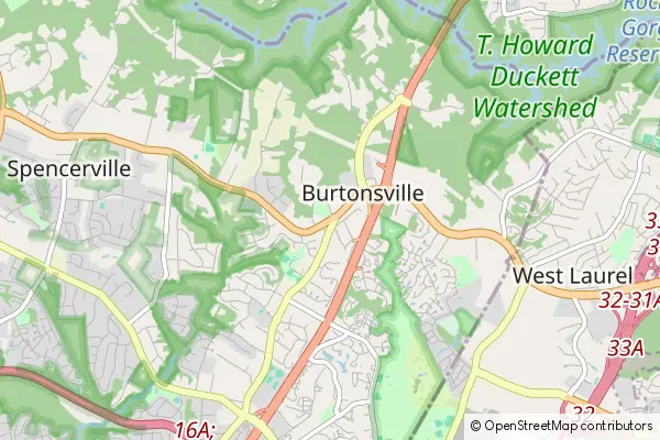 Karte Burtonsville