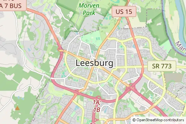 Karte Leesburg (Virginia)