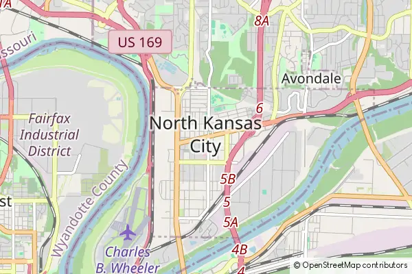 Karte North Kansas City