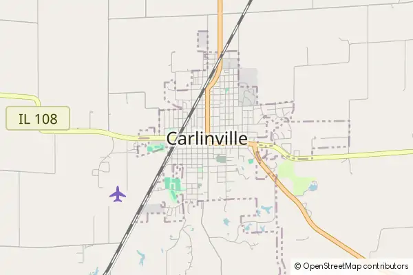 Karte Carlinville