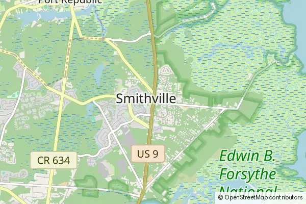 Karte Smithville