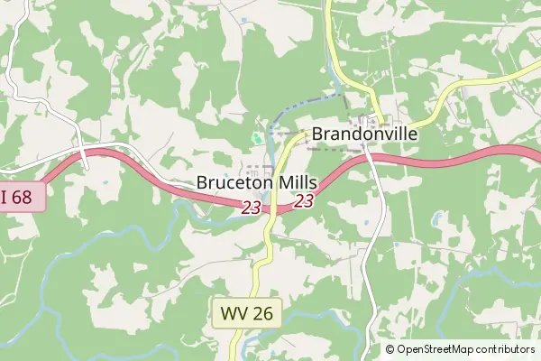 Karte Bruceton Mills