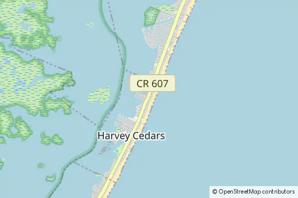 Karte Harvey Cedars