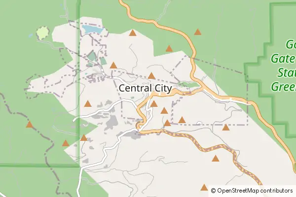 Karte Central City (Colorado)