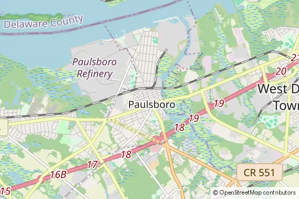 Karte Paulsboro