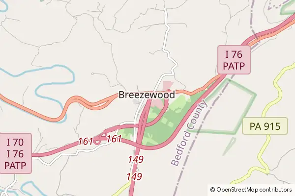 Karte Breezewood